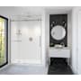 Maax Vela 78-3/4" High x 59" Wide Sliding Frameless Shower Door with Clear Tempered Glass Brushed Nickel