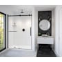 Maax Vela 78-3/4" High x 59" Wide Sliding Frameless Shower Door with Clear Tempered Glass Matte Black