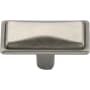 Manzoni Luca 1-5/8 Inch Zamac Rectangular Cabinet Knob from the Classic European Renaissance Collection Distressed Pewter