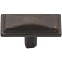 Manzoni Luca 1-5/8 Inch Zamac Rectangular Cabinet Knob from the Classic European Renaissance Collection Lacquered Bronze