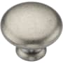 Manzoni 1-3/8 Inch Zamac Mushroom Cabinet Knob from the Classic European Renaissance Collection Distressed Pewter