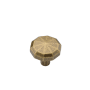 Manzoni Terre Hex 1-1/4 Inch Zamac Geometric Cabinet Knob from the Classic European Renaissance Collection Distressed Brass