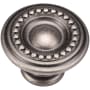 Manzoni Beaded 1-3/8 Inch Zamac Mushroom Cabinet Knob from the Classic European Renaissance Collection Distressed Pewter