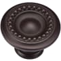 Manzoni Beaded 1-3/8 Inch Zamac Mushroom Cabinet Knob from the Classic European Renaissance Collection Lacquered Bronze