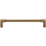 Manzoni Mission 6-5/16 Inch Center to Center Zamac Handle Cabinet Pull from the Classic European Renaissance Collection Distressed Brass