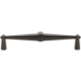 Manzoni Terre Hex 6-5/16 Inch Center to Center Zamac Bar Cabinet Pull from the Classic European Renaissance Collection Lacquered Bronze