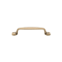 Manzoni 3-3/4 Inch Center to Center Zamac Handle Cabinet Pull from the Classic European Renaissance Collection Distressed Brass