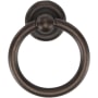 Manzoni 1-5/8 Inch Long Zamac Ring Cabinet Pull from the Classic European Renaissance Collection Lacquered Bronze