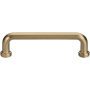 Manzoni Troy 3-3/4 Inch Center to Center Zamac Handle Cabinet Pull from the Urban Modern Collection Satin Brass