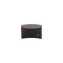 Manzoni Leaf 1-3/4 Inch Zamac Designer Cabinet Knob from the Urban Modern Collection Satin Black