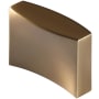 Manzoni Leaf 1-3/4 Inch Zamac Designer Cabinet Knob from the Urban Modern Collection Satin Brass