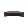 Manzoni Leaf 3-3/4 Inch Center to Center Zamac Rectangular Cabinet Pull from the Urban Modern Collection Satin Black