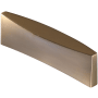Manzoni Leaf 3-3/4 Inch Center to Center Zamac Rectangular Cabinet Pull from the Urban Modern Collection Satin Brass