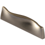 Manzoni Wave 3-3/4 Inch Center to Center Zamac Designer Cabinet Pull from the Urban Modern Collection Satin Brass