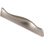 Manzoni Wave 6-5/16 Inch Center to Center Zamac Designer Cabinet Pull from the Urban Modern Collection Satin Brass