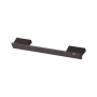 Manzoni Bridge 6-5/16 Inch Center to Center Zamac Handle Cabinet Pull from the Urban Modern Collection Satin Black