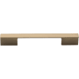 Manzoni Bridge 6-5/16 Inch Center to Center Zamac Handle Cabinet Pull from the Urban Modern Collection Satin Brass