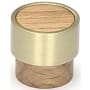 Manzoni Round 1 Inch Wood Cylindrical Cabinet Knob from the Designer Wood Collection Oak