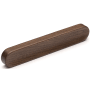 Manzoni Solid 5-1/16 Inch Center to Center Wood Oval Cabinet Pull from the Designer Wood Collection Walnut