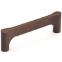 Manzoni Claros 5-1/16 Inch Center to Center Wood Handle Cabinet Pull from the Designer Wood Collection Walnut