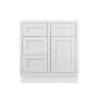Maplevilles Cabinetry 30" Single Free Standing Vanity Cabinet Only - Less Vanity Top Snow White