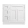 Maplevilles Cabinetry 36" Single Free Standing Vanity Cabinet Only - Less Vanity Top Snow White