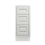 Maplevilles Cabinetry Ready to Assemble 12" Shaker Inset Drawer Base Vanity Cabinet Vintage White