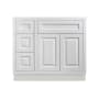 Maplevilles Cabinetry 36" Single Free Standing Vanity Cabinet Only - Less Vanity Top Vintage White