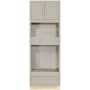 Maplevilles Cabinetry Inset 31" Wide x 93" Tall Double Door Tall or Pantry Double Oven Cabinet with Single Drawer Tuscan Grey