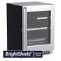 Marvel Professional 24 Inch Wide 5.5 Cu. Ft. Energy Star Rated Compact Refrigerator with BrightShield Stainless Steel Framed Glass