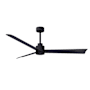 Matthews Fan Company Alessandra 56" 3 Blade Indoor Ceiling Fan Matte Black