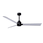 Matthews Fan Company Alessandra 56" 3 Blade Indoor Ceiling Fan Matte Black / Brushed Nickel
