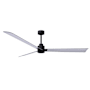 Matthews Fan Company Alessandra 72" 3 Blade Indoor Ceiling Fan Matte Black / Brushed Nickel