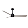 Matthews Fan Company Alessandra 56" 3 Blade Indoor Ceiling Fan Matte Black / Gray Ash