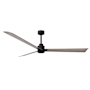 Matthews Fan Company Alessandra 72" 3 Blade Indoor Ceiling Fan Matte Black / Gray Ash