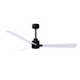 Matthews Fan Company Alessandra 56" 3 Blade Indoor Ceiling Fan Matte Black / Matte White