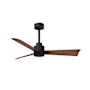Matthews Fan Company Alessandra 42" 3 Blade Indoor Ceiling Fan Matte Black / Walnut
