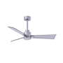 Matthews Fan Company Alessandra 42" 3 Blade Indoor Ceiling Fan Brushed Nickel
