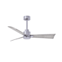 Matthews Fan Company Alessandra 42" 3 Blade Indoor Ceiling Fan Brushed Nickel / Barnwood