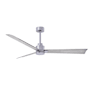 Matthews Fan Company Alessandra 56" 3 Blade Indoor Ceiling Fan Brushed Nickel / Barnwood