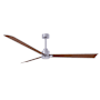 Matthews Fan Company Alessandra 72" 3 Blade Indoor Ceiling Fan Brushed Nickel / Walnut
