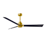 Matthews Fan Company Alessandra 56" 3 Blade Indoor Ceiling Fan Brushed Brass / Matte Black
