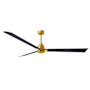 Matthews Fan Company Alessandra 72" 3 Blade Indoor Ceiling Fan Brushed Brass / Matte Black