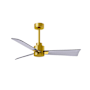 Matthews Fan Company Alessandra 42" 3 Blade Indoor Ceiling Fan Brushed Brass / Brushed Nickel