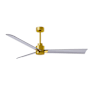 Matthews Fan Company Alessandra 56" 3 Blade Indoor Ceiling Fan Brushed Brass / Brushed Nickel