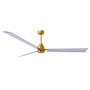 Matthews Fan Company Alessandra 72" 3 Blade Indoor Ceiling Fan Brushed Brass / Brushed Nickel