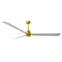 Matthews Fan Company Alessandra 72" 3 Blade Indoor Ceiling Fan Brushed Brass / Barnwood
