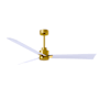 Matthews Fan Company Alessandra 56" 3 Blade Indoor Ceiling Fan Brushed Brass / Matte White