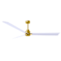 Matthews Fan Company Alessandra 72" 3 Blade Indoor Ceiling Fan Brushed Brass / Matte White