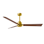 Matthews Fan Company Alessandra 56" 3 Blade Indoor Ceiling Fan Brushed Brass / Walnut